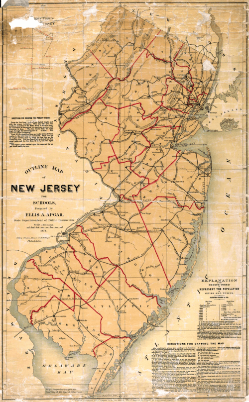 1872: Map of New Jersey